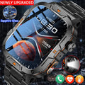 2025 New Military Grade Smart Watch Men 1.96" AMOLED Screen 5ATM Waterproof Simming Sports Fitness Tracker BT Call Smartwatches