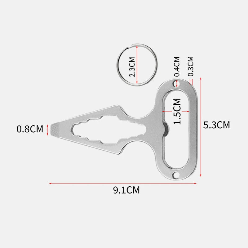 Self Defense Weapons Outdoor EDC Survival Tool Defence Personal Keychian Stinger Bottle Combination Opener Wrench for Men Women
