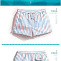 Striped Men Casual Shorts Beach Pants Board Short Quick Dry Sports Trunk Summer Seaside Beachwear Loose Homewear Sleeping Pajama