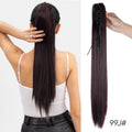 Synthetic Claw Clip On Ponytail Extension 22Inch Long Straight Wavy Ponytail Hair Ponytail With Claw Clip On Ponytail For Women