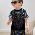 Boys Summer Outfit Spider Print Short Sleeve T-Shirt | SAMAG