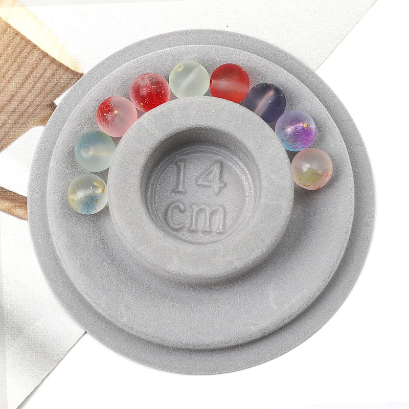 1PC 8.5-10.3cm Flocked Bead Board Bracelet Beading Organizer Artistry Tray Design Tool For DIY Jewelry Handmade Making Tools