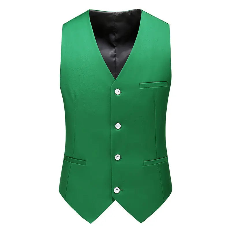 Vest Mens Fashion Casual High Quality Solid Color Slim Large Size Business Office Waistcoat Men Groom Wedding Dress Suit Vests