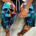 Fashion Skull Print Men Beach Shorts 3D Graphic Board | SAMAG