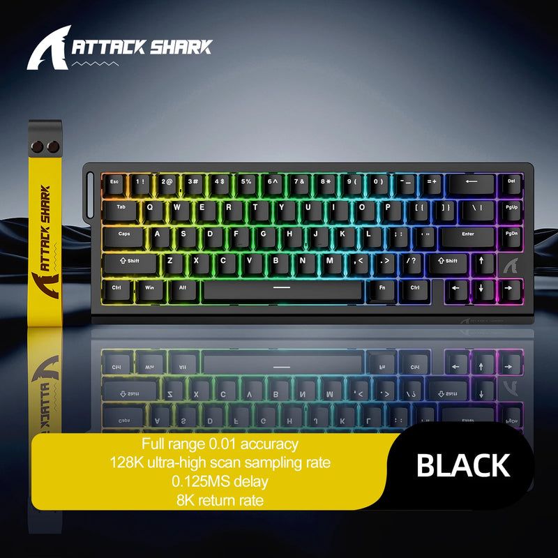 ATTACK SHARK X68HE X68Pro He Magnetic Mechanical Keyboard for Pro Gaming 0.01mm Rapid Trigg 8000Hz SOCD/Rs 0.125ms 128K Rate