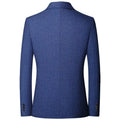 2025 Spring  Autumn New Blue Checkered Non-iron Suit Jackets for Men,black Light Business Casual Men Blazer Slim Fit, Asian Size