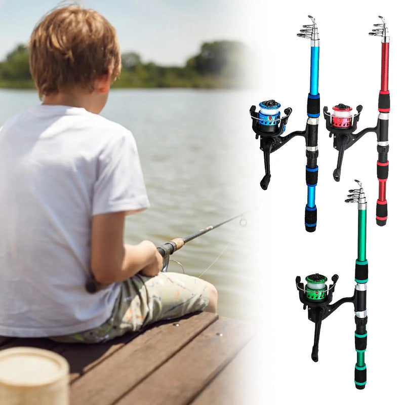 Kids Fishing Rod Reel Combo Lightweight Telescopic Design - View 3 | SAMAG