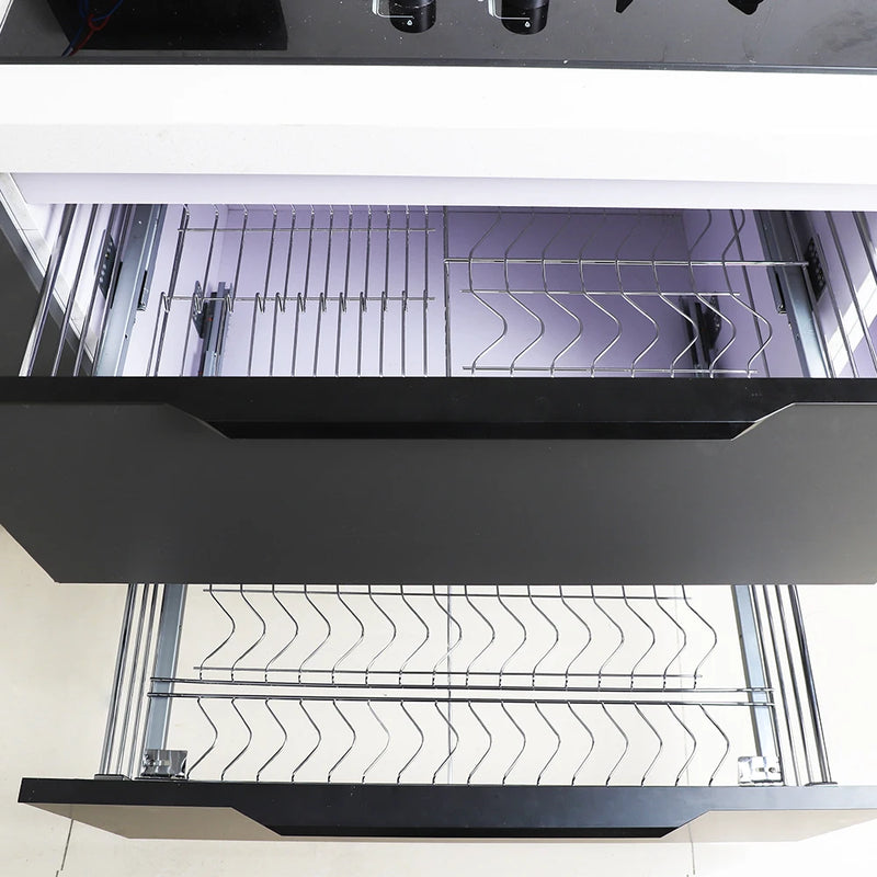 80cm Kitchen Cabinet Drawer Organizers Pull Out Basket Storage Bowl Dish Plate Cup Utensils Kitchenware Rack - View 2 | SAMAG