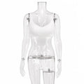 Tossy Crop Top Women Camisole Spaghetti Strap Scoop Neck Fuzzy Knit Party Club Sleeveless Slim Fit Spring Summer Y2K Casual Top