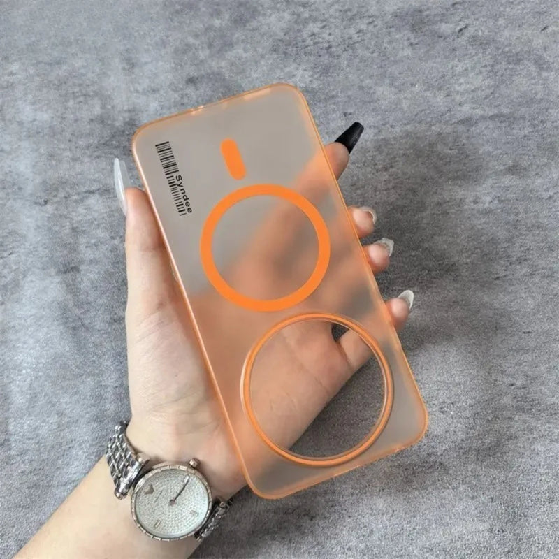 Fashion Translucent Frosted PC Magnetic Charging Phone Cover For Honor Magic8 8Pro 8Lite X70 X9D 5G Shockproof Protect Slim Case