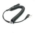 Coiled Headset Cable Rugged Radio Accessories K-Plug PTT Mic Speaker Spring Cable for Kenwood/Baofeng/RH5R/RDH/HYT/Relm
