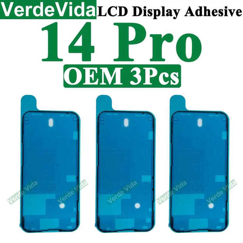 VerdeVida 3pcs OEM Screen Display Adhesive for iPhone 13 Pro Max 11 12 13 14 15 Plus XS X LCD Waterproof Glue Sticker Frame Seal