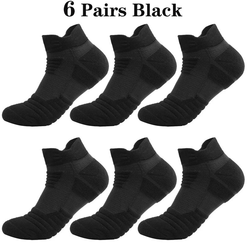 6 Pairs Cotton Soccer Socks Men's Anti-slip Mid Tube | SAMAG