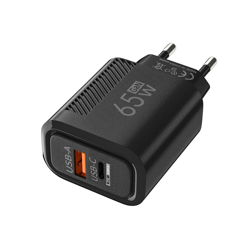 65W GaN Charger USB Type C Charger Quick Charger 3.0 Phone Adapter Fast Wall Charger For iPhone Xiaomi Samsung Huawei EU/US Plug