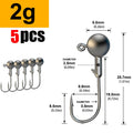 5pcs 1g 2g 3g 4g 5g 10g 20g 22g 25g 28g crank Jig head hook fishing hook head Jig lure hard bait soft worm jig hook for fishing
