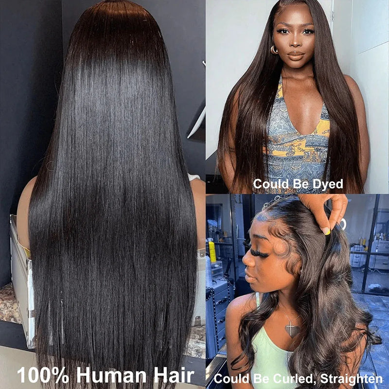 HD Lace Front Human Hair Wigs Straight 13x4 13x6 Transparent Lace Frontal Human Hair Wigs Pre Plucked HD Lace Wigs For Women