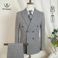 ST Cassy High Quality Elegant Man Suit 2 Piece Set Party Outfit Modern Wedding Dinner Suit for Men Stylish Business Office Suit