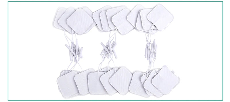 10Pcs 2mm Plug Non-woven Fabric Reusable Self Adhesive Electrode Pads Conductive Gel Pad Body Digital  Massager