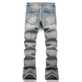 Men's Skull Boot Cut Denim Jeans Vintage Blue Devil | SAMAG