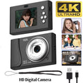 Digital Camera 4K 24 Million Pixels Children Camcorder 16x Zoom Compact Cameras Auto Focus for Kids Adult Beginners Photograph