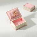 Flip Cover Book Shaped Jewelry Display Box Simple Earrings Ring Necklace Pendant Storage Box Portable Travel Jewelry Holder