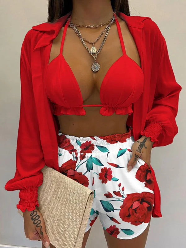 Bathing Suit Shorts Cover Up Summer Three Pieces Swimwear | SAMAG