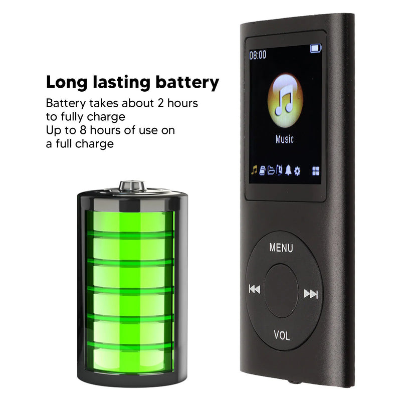 1.8 Inch LCD Screen MP3 Player Stylish Multifunctional Lossless Sound Slim Portable MP3 Music Player