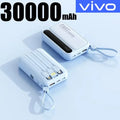 VIVO 500000mAh Power Bank 120W Super Fast Charging Powerbank 4 In1 Cables Portable Powerbank For Iphone Huawei Samsung 2026New