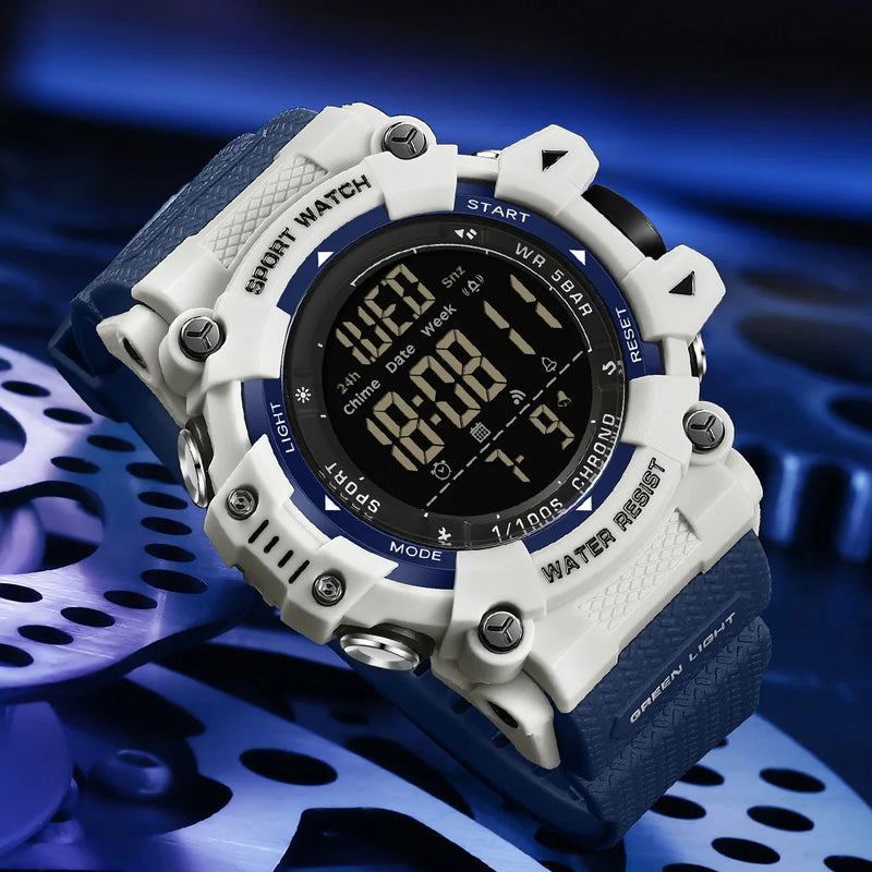 SANDA Fashion New Men Watch LED Digital Waterproof Clock Military Sports Multifunction Chronograph - Visuel 2 | SAMAG