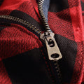 Men's Red Jeans with Checkered Print Details, Made | SAMAG