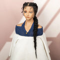 Cornrow Braided Wigs for Women Knotless 30 Inches Synthetic Conrow Braids Wig with Baby Hair Ponytail Transparent Full Lace Wig