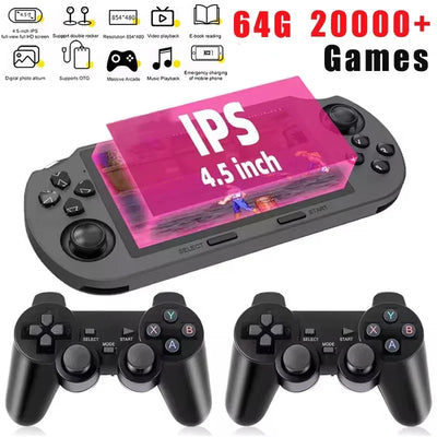 Game Player Handheld 4.5in IPS Screen Two Games+Game | SAMAG