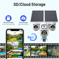15MP 4G AOV Wireless Solar Camera 4G Sim Card Solar CCTV Auto Tracking Outdoor Protection Solar Security Camera Battery O-kam