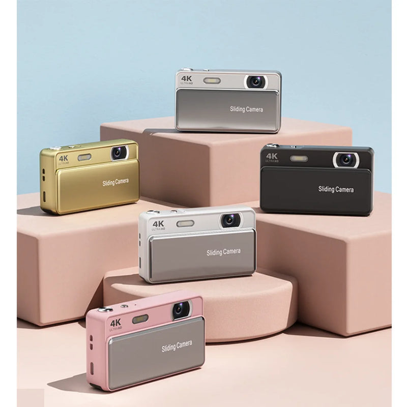 4K CCD Retro Digital Camera Portable Camera 13 Million Pixels Auto Focus Entry-level Camera Dual Camera Flash Student CCD