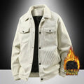 Plus Size 8XL Men Autumn Jacket Cotton Padded Corduroy Coat Male Big Large Loose Fit Business Korean Elegant Work Casual Outwear