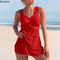 2026Sexy Hollow Out Splicing Bikini Swimsuit Women Two | SAMAG