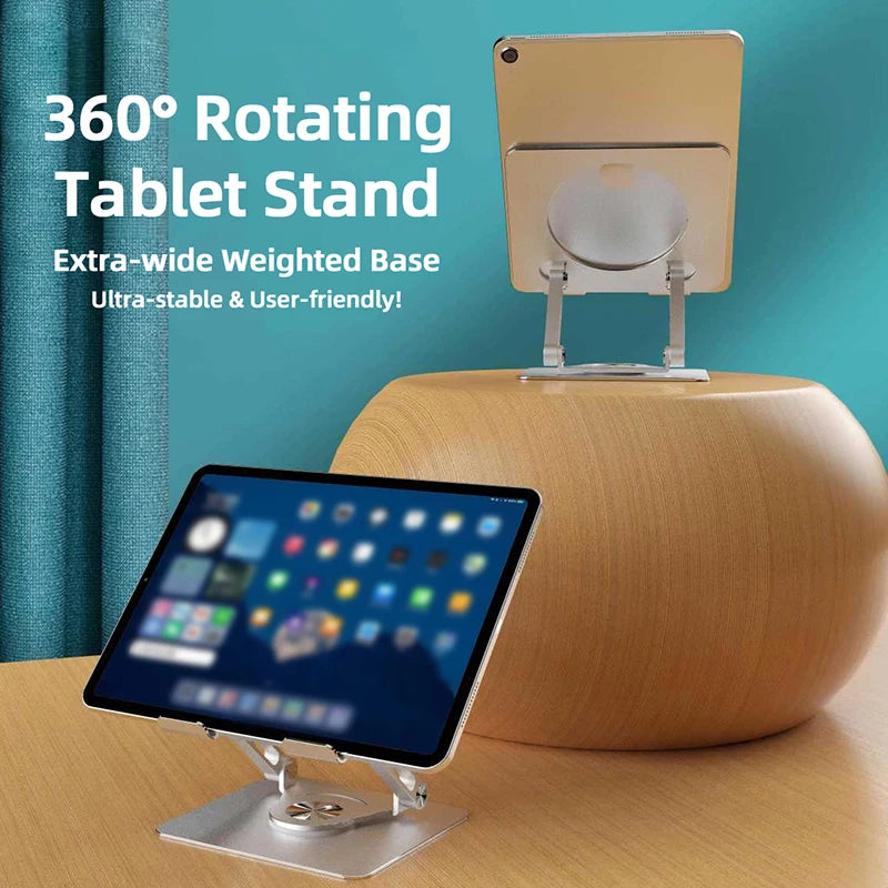 Desktop tablet stand, with hollowed-out heat dissipation, available in two options: rotatable and non-rotatable