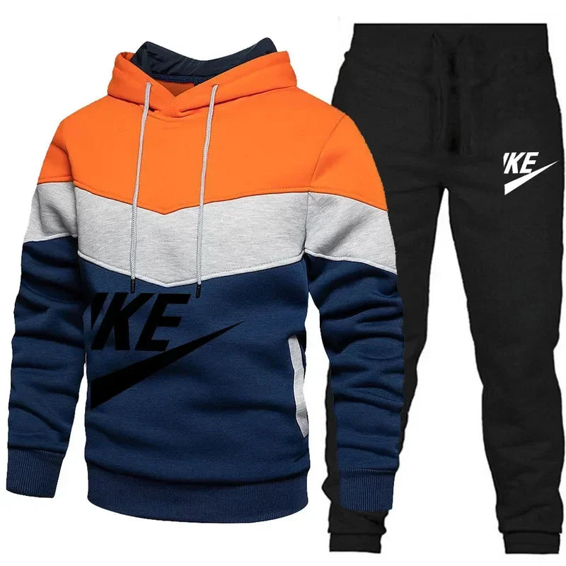 Men Autumn Winter Sets Zipper Hoodie Pants Pieces Casual | SAMAG