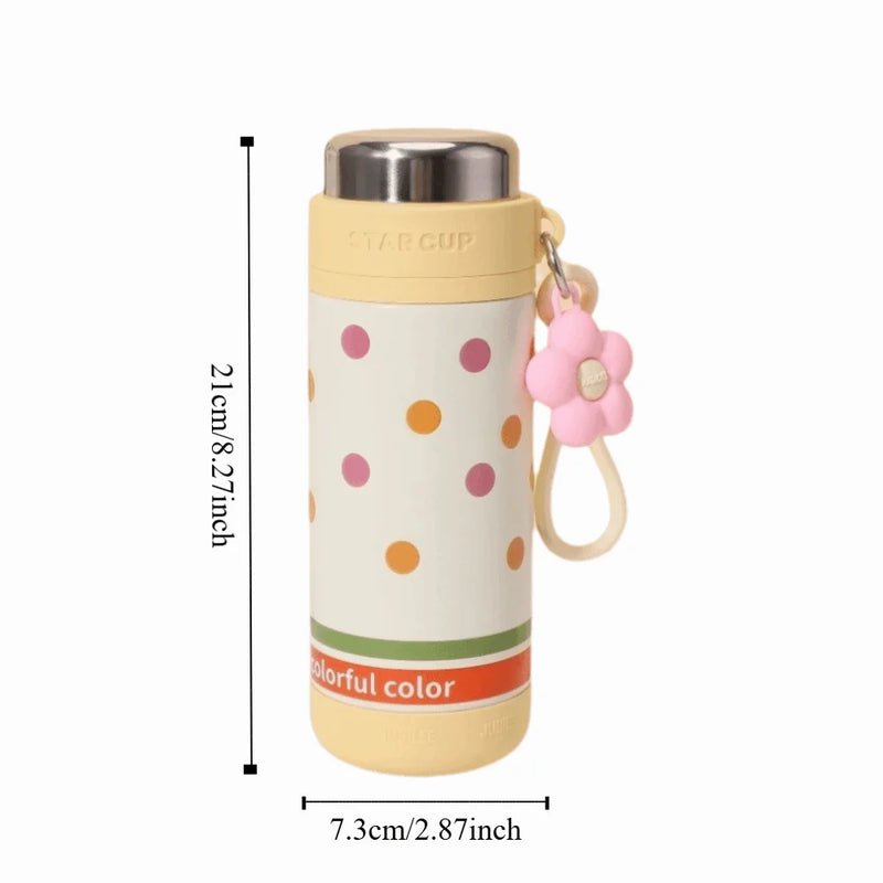 Reusable Portable Stainless Steel Thermos Mug Elegant Cute Water Cup Fashionable Leak Proof Thermos Cup Office