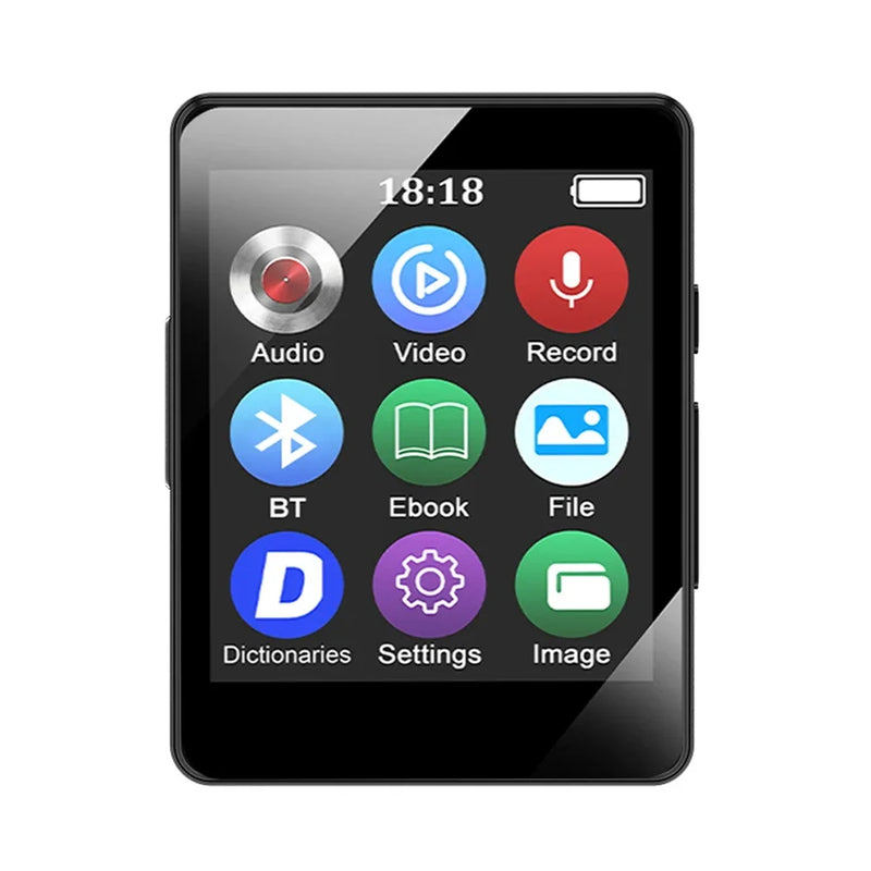 Portable MP3 Player Bluetooth 5.0 Music Stereo Speaker Mini MP4 Video Playback With LED Screen FM Radio Recording For Walkman