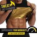 Men Sweat Sauna Vest Waist Trainer Weight Loss Slimming Body Shaper Heat Trapping Tank Top Shapewear Corset Shirt Hot Fat Burner