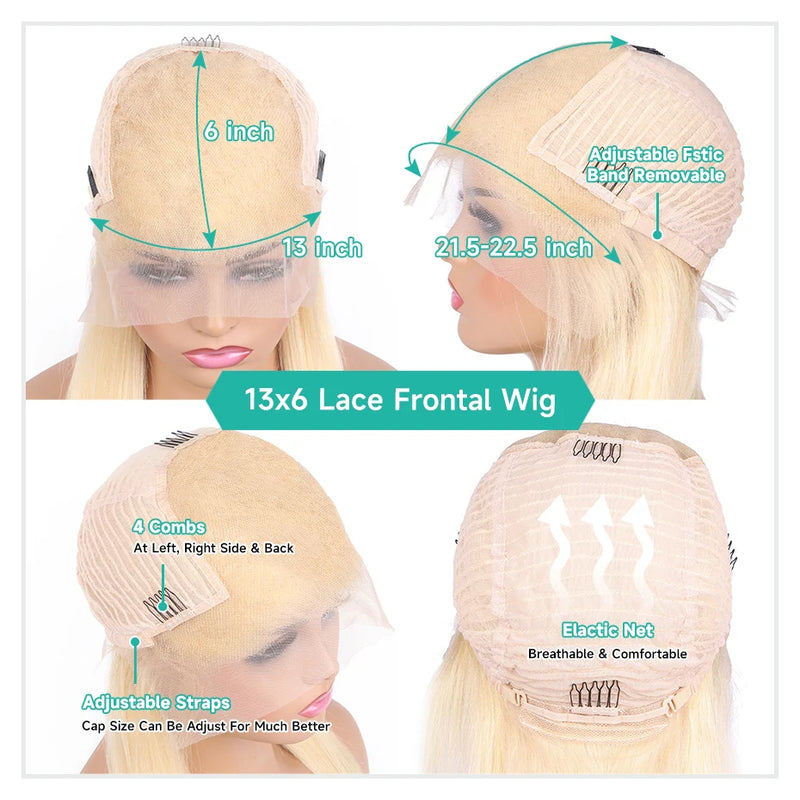 Mint Green Colored Body Wave Human Hair Wig HD Lace Wig 13x6 Human Hair PrePlucked Brazilian Remy Hair Lace Front Wigs For Women