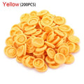100PCS Multi-color Disposable Finger Cots Anti Slip Latex Powder Free Rolled Edge Finger Cots Beauty Hairdressing Tattoo Tools