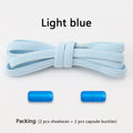 Flat Shoe Laces Without Ties Colored Matte Metal Lock Lazy Shoelaces for Men and Women Casual Shoes Elastic Shoelace 1 Pair