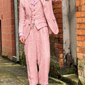 Beige Linen  Men Suits 3 Pieces Men Suits Lightweight Blazer Vest Pants Set Casual Summer Wedding Outfit