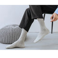 Men Long Socks Knee High Cotton Solid Business Soft | SAMAG