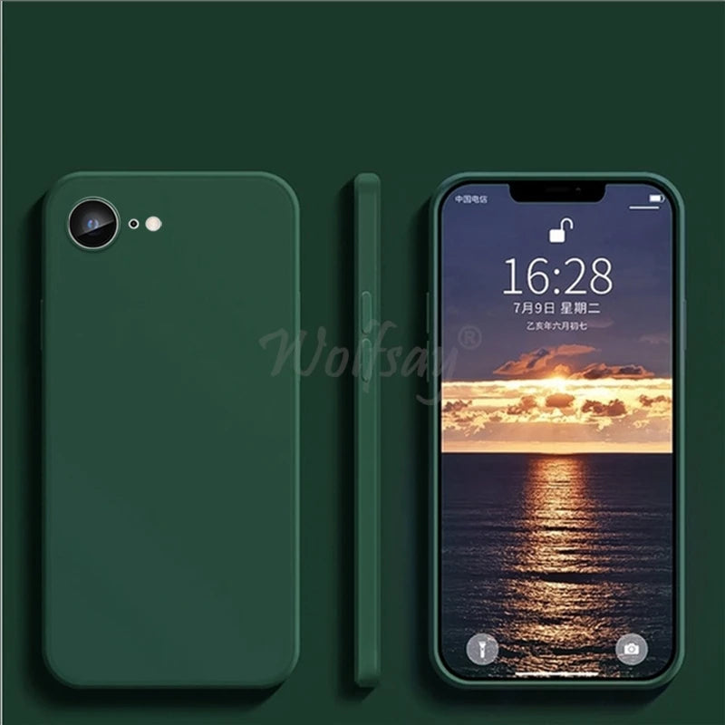 For iPhone 16e Case Liquid Silicone Plain Rubber Funda Phone Protector Case For iPhone 17e Cover For iPhone 17 E 16 E SE 4 Case