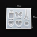 SNASAN Cute Beads Cube Triangle Silicone Mold For Jewelry Earrings Pendant Making Resin UV Epoxy Resin Molds Crafts DIY Tool