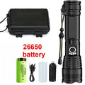 High Power Rechargeable LED Tactical Flashlight  Aluminum Alloy Telescopic Zoom Torch Lamp for Outdoor Camping Fishing