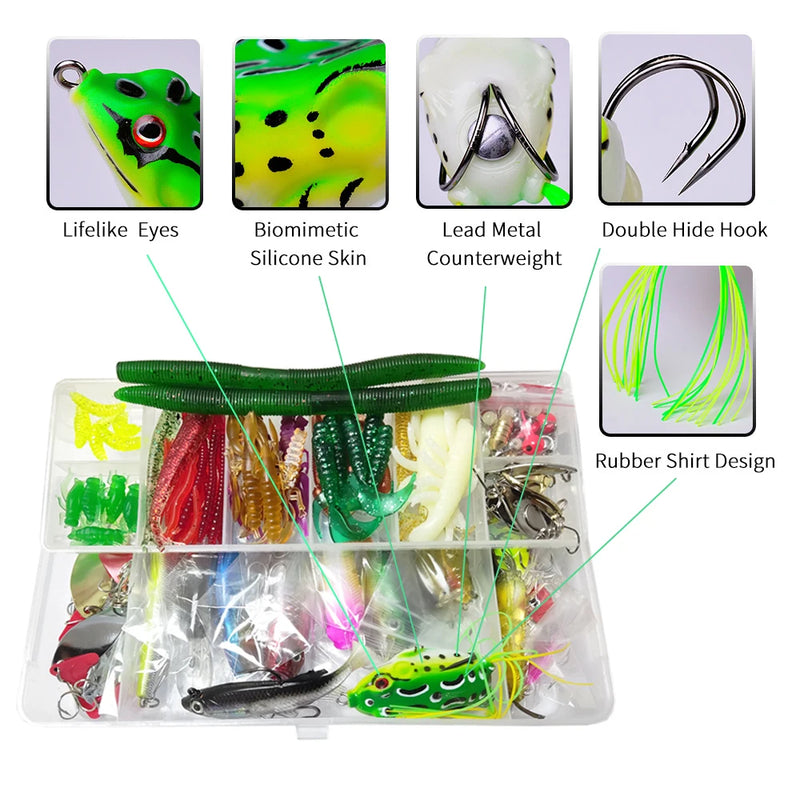 Fishing Lure Kit Soft and Hard Bait Set Gear Layer Minnow | SAMAG